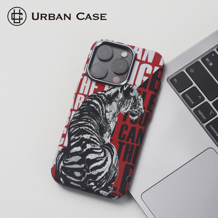 Urban Blue-Eyed Cat Feather Portrait iPhone Case