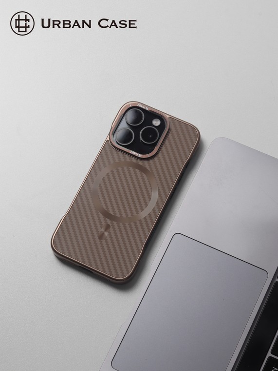 URBAN Carbon Fiber MagSafe Gray iPhone Case