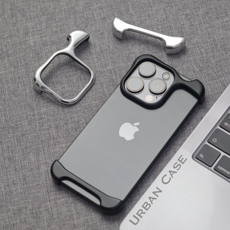 Urban Gold Frame Minimalist Black Accents iPhone Case
