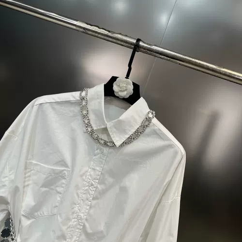 Весенний летний лонгслив, цепь, ожерелье, рубашка, блестки для ногтей, юбка, комплект, 2023 года, длина миди