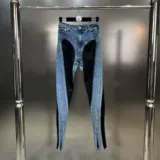 Джинсовые черные сексуальные джинсы, популярно в интернете, 2025 года, осенние, по фигуре