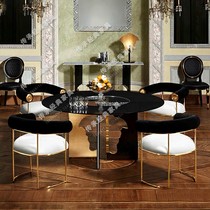 Italian Fanth Philosophy Round Dining Table Eu Style Neoclassical Round Dining Table Postmodern Art Table Mansion Furniture