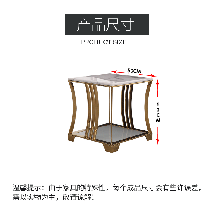 tối giản bằng đá cẩm thạch ánh sáng sang trọng cạnh vuông căn hộ kích thước phù hợp với sự kết hợp đồ nội thất hậu hiện đại của một vài góc một vài thép không gỉ - Bàn trà bàn trà kính cường lực