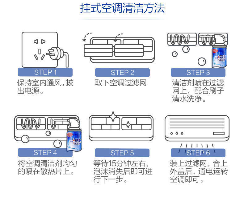 空调清洗剂家用挂机外机免拆免洗空调清洁剂