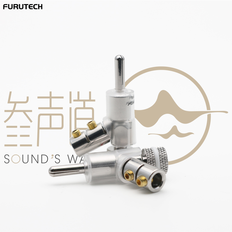 Original Fitting Ancient River FURTECH FP202 (R) Rhodium-Plated Fever Speaker Horn Line Banana Plug