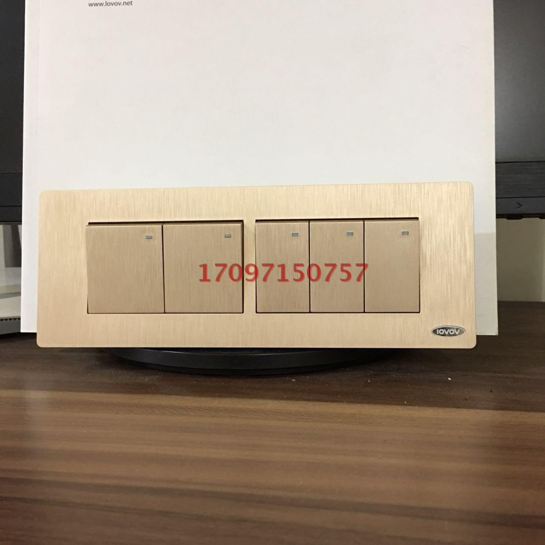 Love S8-118 wire four-bit panel five-open double-cut lov switch socket guarantee