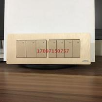 Lofer S8-118 Wire Drawing Four Panels Seven Open Double Control Lovov Switch Socket Guarantee