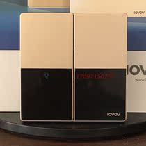 Lofer switch socket s9 Gold Plus Black two open dual control lovov switch socket factory direct full