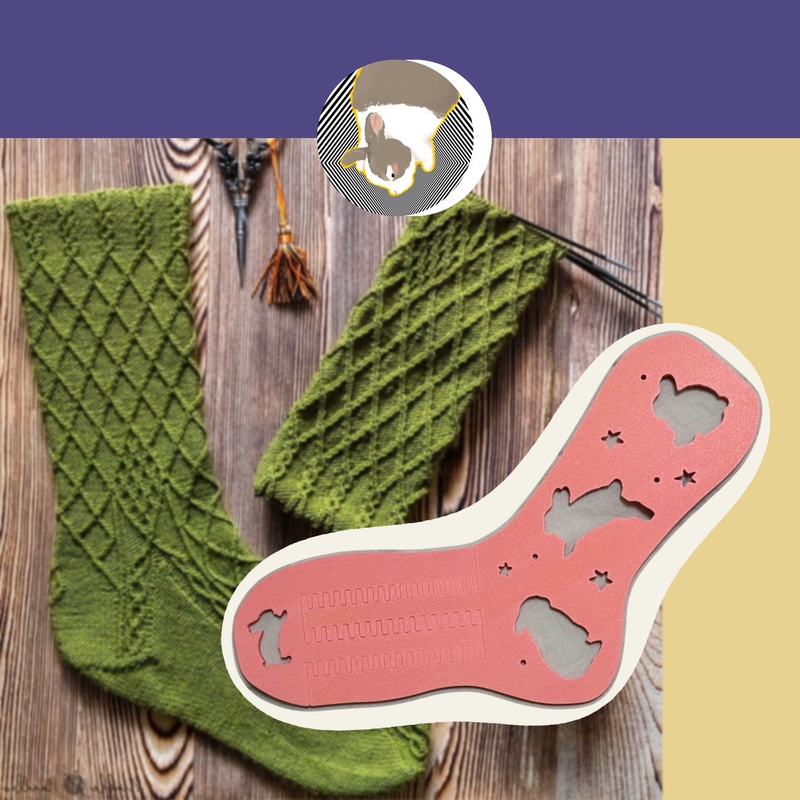 【Find Joy】Exclusive Rabbit Adjustable Sock Stretcher Sock Shaping Board Knitting Accessories Handmade DIY Sock Holder