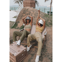 ARIALEISURE Sports Pants Women Running Training Yoga Pants Loose Leisure Fitness Straight Pants