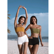 ARIA LEISURE strapless summer sports underwear womens breathable gathering style style bra beauty back