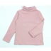 Bé trai và bé gái mặc áo cotton dày cổ cao tay dài mùa thu và áo thun mùa đông cho bé