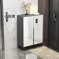 YJ鞋柜家用门口带锁楼道入户室外密码防盗木制玄关省空间走廊储物