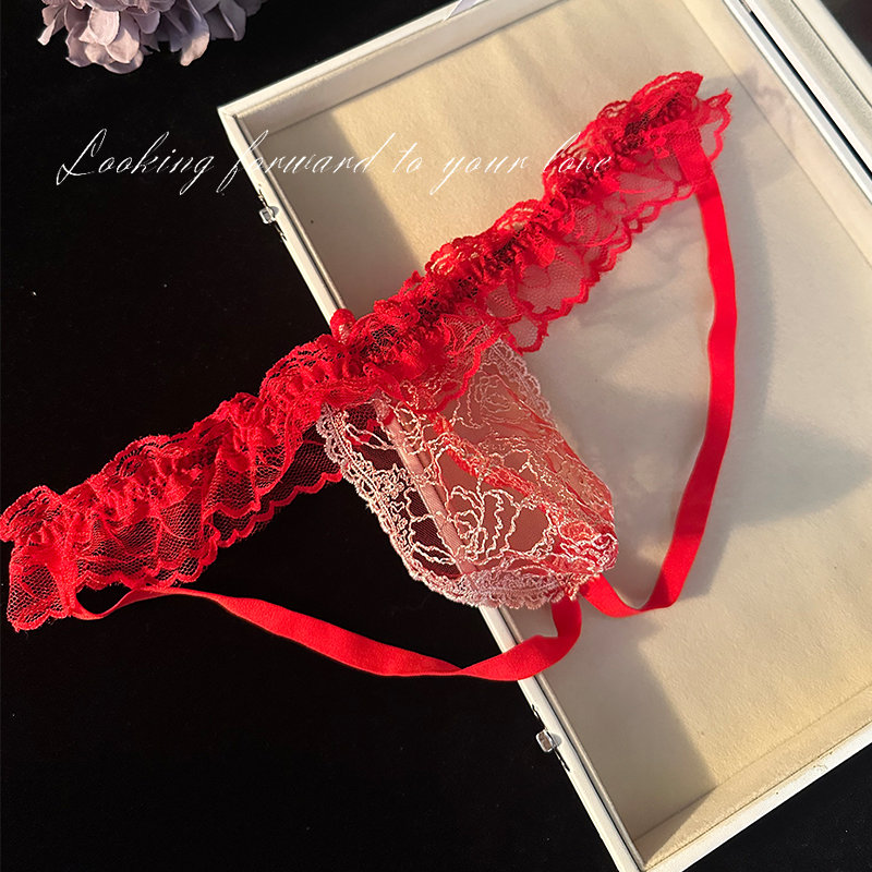 Sexy and Exquisite Lace Men's Briefs, Personalized Underwear, Comfortable and Breathable Double Thong Briefs, Thong Briefs, Triangle Briefs Sexy and Exquisite Lace Men's Briefs, Personalized Underwear, Comfortable and Breathable Double Thong Briefs, Thong Briefs, Triangle Briefs