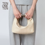 Портативная сумка через плечо, белая сумка на одно плечо, плетеный ноутбук