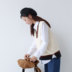 Xã hội Miki / cổng retro gió cổ chữ V phù hợp với áo len không tay không tay cardigan nữ Áo len cổ chữ V