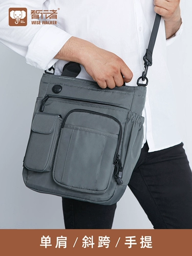 Шоппер, мужская сумка на одно плечо, универсальная вместительная и большая сумка через плечо для отдыха