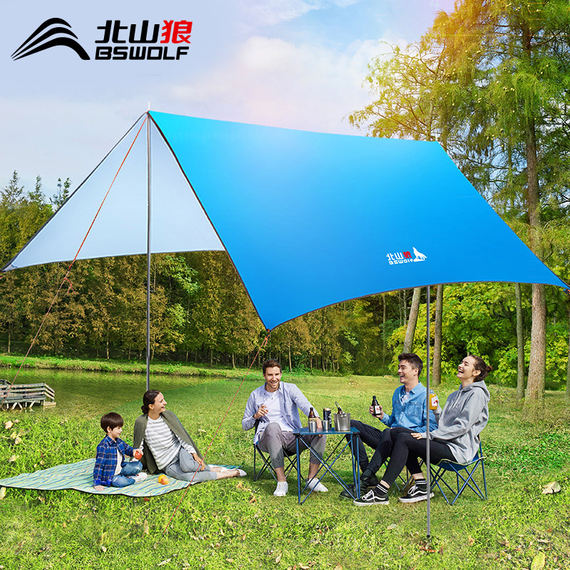 Beishan wolf canopy tent outdoor camping pergola multi-person ultra-light anti-UV beach rain-proof sunscreen awning