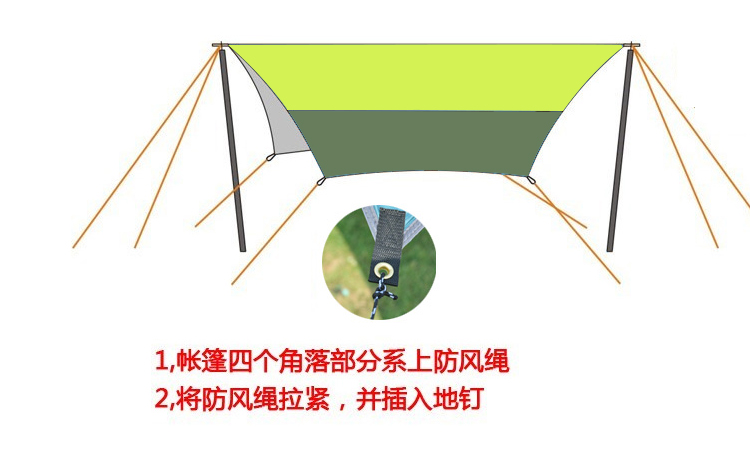Stepper tán lều ngoài trời nhiều người mái hiên 20 chống nắng phẳng UV gazebo mưa bãi biển - Lều / mái hiên / phụ kiện lều lều cắm trại chống mưa