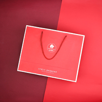 (Take a picture with the package delivery order and not send) hand gift bag Kraft paper gift bag hand