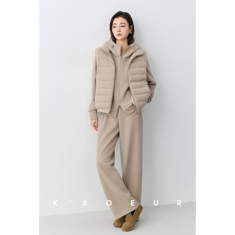 K Sister Ksoeur【Old Money Three-Piece Set】Silk Acetate Wool 95% White Goose down Vest + Hooded Set K Sister Ksoeur【Old Money Three-Piece Set】Silk Acetate Wool 95% White Goose down Vest + Hooded Set
