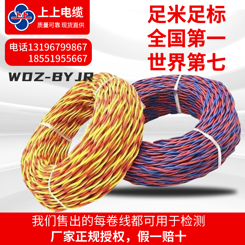 Wdz-Ryjs2*1,2*1.5,2*2.5 Shangshang Cable Low Smoke Halogen-Free Flame-Retardant Flexible Copper Twisted Pair Smoke Detection Cable