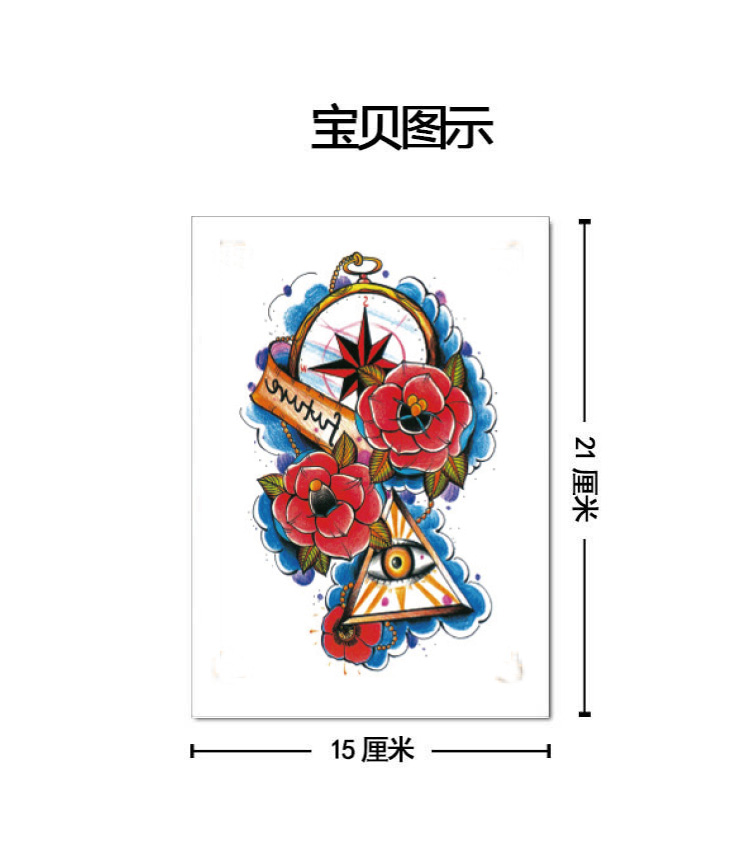 Flower Eye Nhãn Dán Hình Xăm Không Thấm Nước Nam Kéo Dài 3d Vô Hình Nhân Tạo Cánh Tay Hoa Sexy Hình Ảnh Lớn Sticker Body Painting hình xăm dán đẹp cho nữ