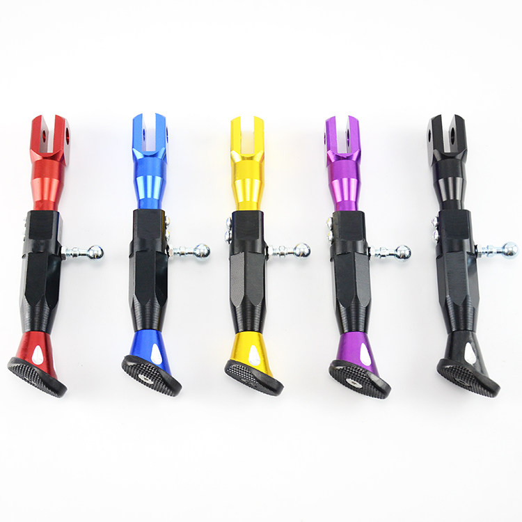 Motorcycle modification accessories aluminum alloy adjustable side tripod scooter electric vehicle universal unilateral foot support bracket