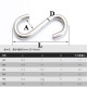 S-shaped hook 304 stainless steel hook hardware hook coat hook wire hook metal S hook