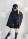 Japanese dark retro earl hard girl cool lapel dark night handsome embroidered swallowtail woolen cloak thickened jacket