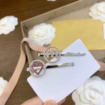 Miu Delicate Cute Butterfly Knot Hairpin Miu Full Drill Letter M Side Clip Top Clip Hair Stirrup Hair Accessories Fashion Atmosphere