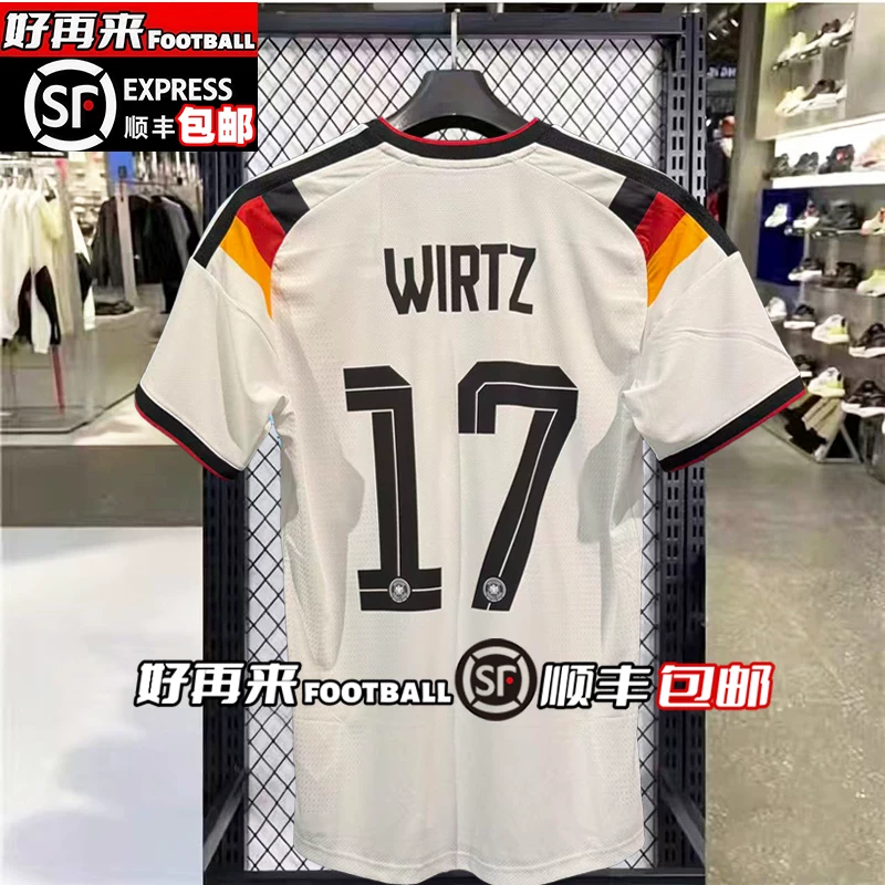 Футбольная домашняя форма сборной Германии 2026 Wirzmusiala Havertz Kimmich, гостевая майка