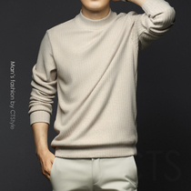 Autumn Winter Mens mid and half high collar bottom shirt warm long sleeves T-shirt 2021 new mens clothing and winter clothing blouses