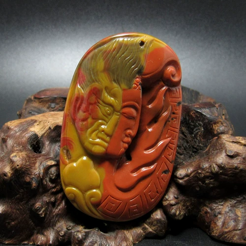 Агатовая природная руда из нефрита, подвеска