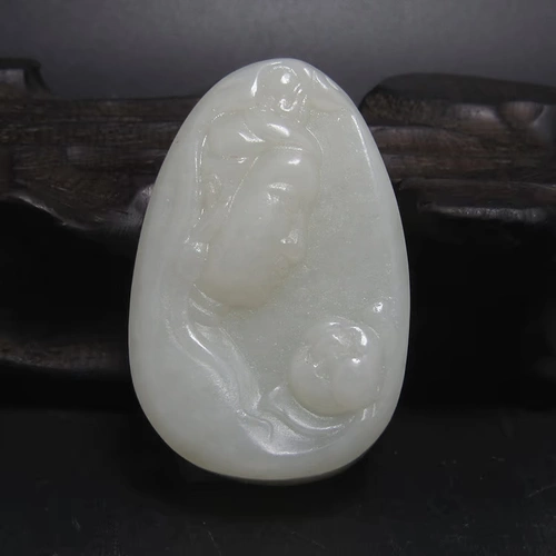 Bai du Level Hetian Yulian Guanyin текущий подвесной лотос Lotus Reduce Jade Brand Suzhou Gong безупречна
