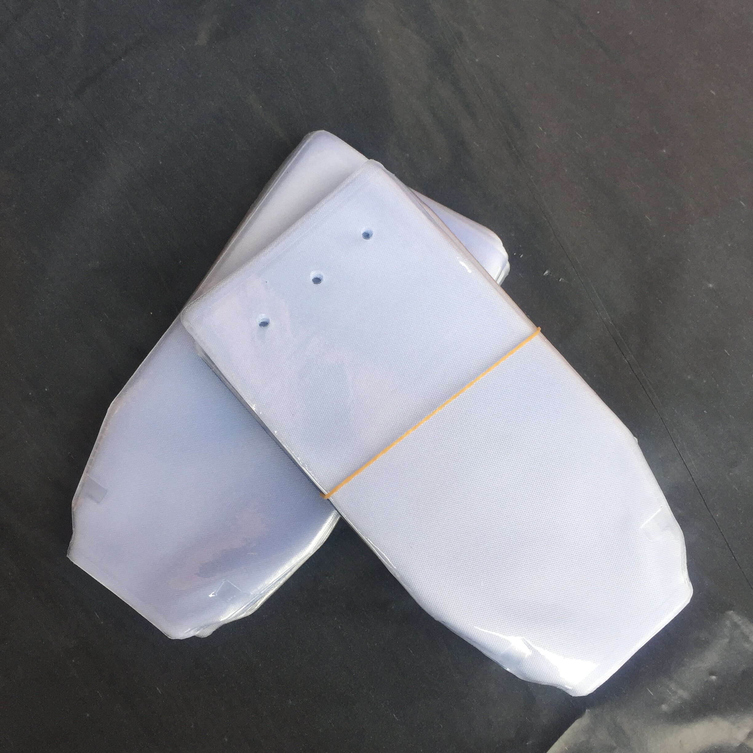 Packaging bag foreign trade belt buckle packaging bag PVC belt buckle double-opening three-hole packaging bag 7 8*14 5