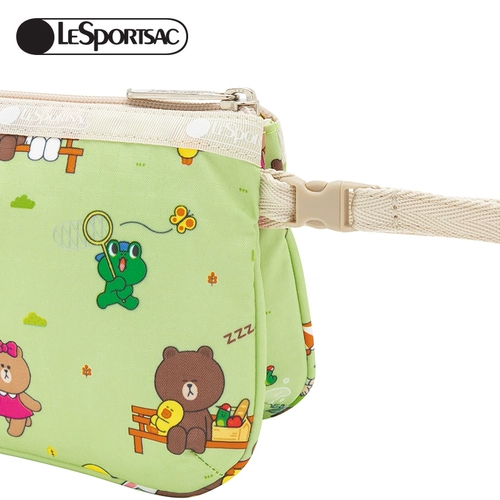 LeSportsac Line Friends Co -Crished Hand -сделанная ручная сумка для запястья сумка для запястья.