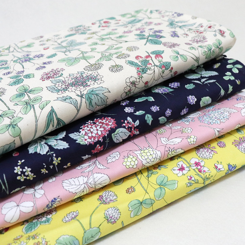 Dream field patchwork -- Japanese dew-scents plant floral printed diy handmade pure cotton fabric fine canvas-Taobao