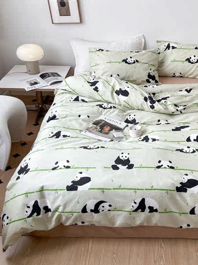 2022 neue Baumwolle Vier-stück Set Reine Baumwolle Studentenwohnheim Drei-stück Set Cartoon Quilt Abdeckung Blatt Blatt ausgestattet Bettwäsche