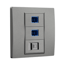 Gigabit cable-free 6 Category 6 shielded straight-through network port broadband network computer with SC fiber optic information socket panel