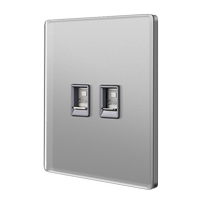 Type 86 glass panel single and double port Category 7 10G network module zinc alloy shielded network cable computer socket CAT7