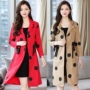 Áo gió Cô Long phần phiên bản Hàn Quốc mùa xuân 2019 mới khí chất sóng đỏ nữ mùa xuân áo khoác mỏng qua đầu gối - Trench Coat áo ấm nữ