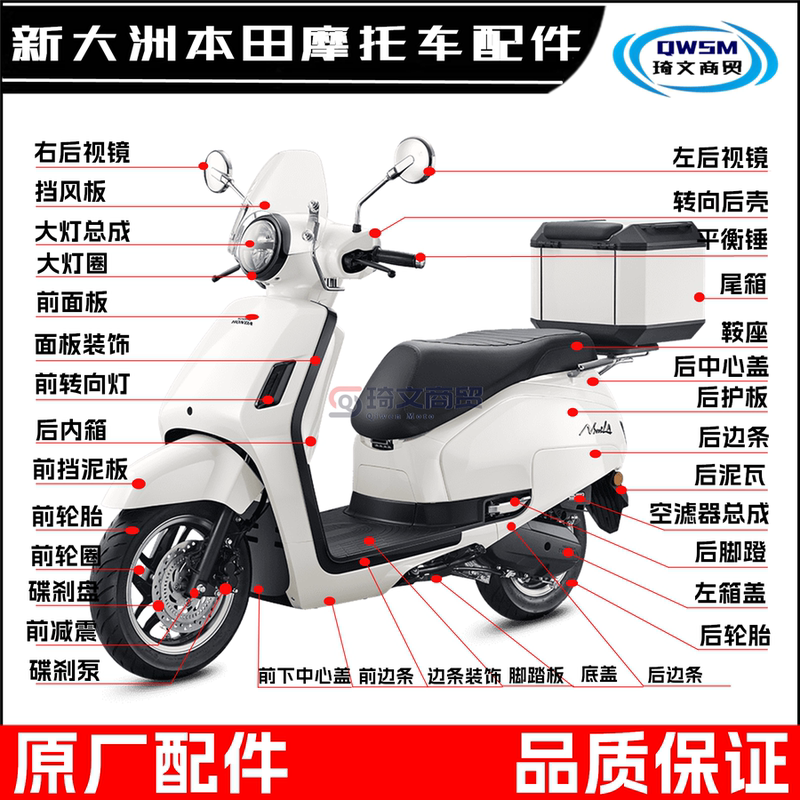 Suitable for the New Honda Ns125La Model, Sdh125T-42 Rearview Mirror Panel Mudguard Trim