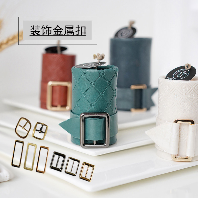 Small Ai Home DIY candle Decorative Metal Buckle Day Character Button Metal Nail Wooden Care Corner Leather Bag Protection Corner buckle