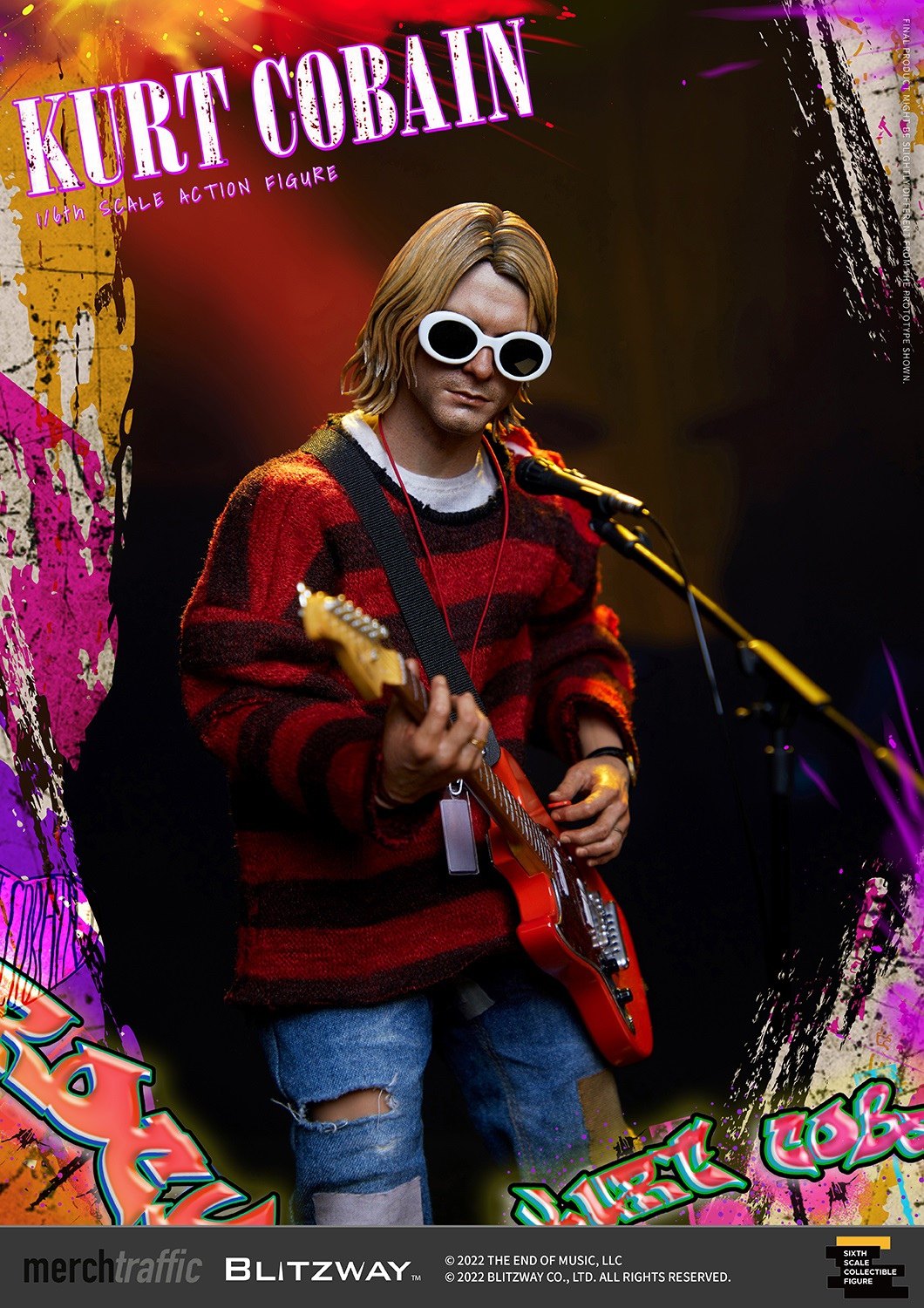 その他  cobain Blitzway Kurt Cobain 1/6 Action Figure - BZW47967 Custom Rooted