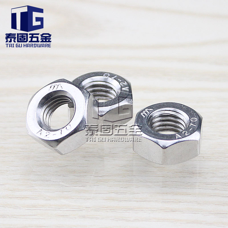 304 stainless steel national standard outer hexagonal nut hexagonal screw cap M5681012141618202224