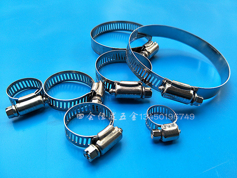 Stainless Steel Throat Stirrup Soft Water Pipe Hoop Gas Pipe Throat Card Tubing Hoop 6 12 Zhoop Hoop Tube Clamp Pull Tightener