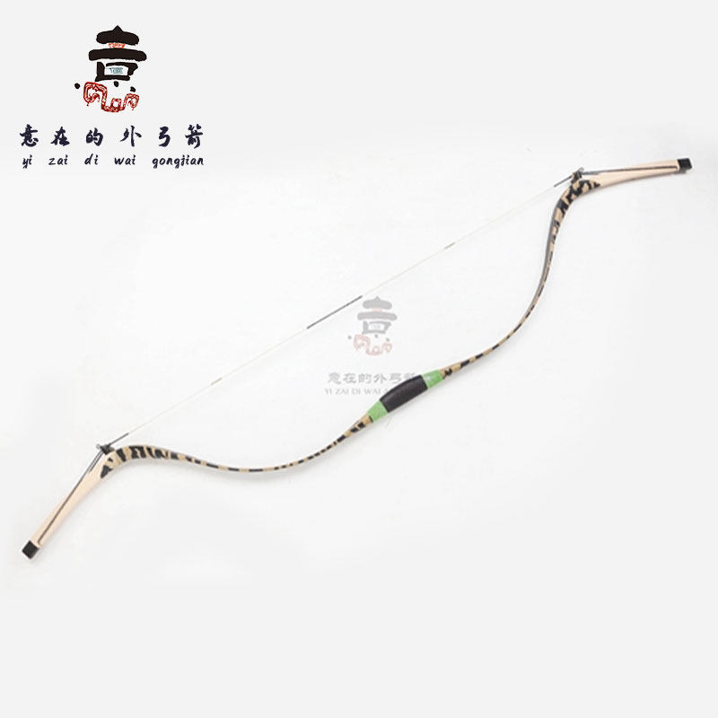 Traditional bow and arrow Archery Old Jia Qing bow Antique outdoor anti-curved bow Chinese bow competition bow Manchu bow Qing Dynasty bow