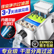 Jiabao Stainless Steel Large Fish Pond Filter Water Circulation Box Filter Box Complete fish culture filtration system