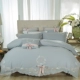 Châu Âu thêu dày cát bông cotton đỏ chăn tấm trải giường bốn bộ phụ nữ giường cưới